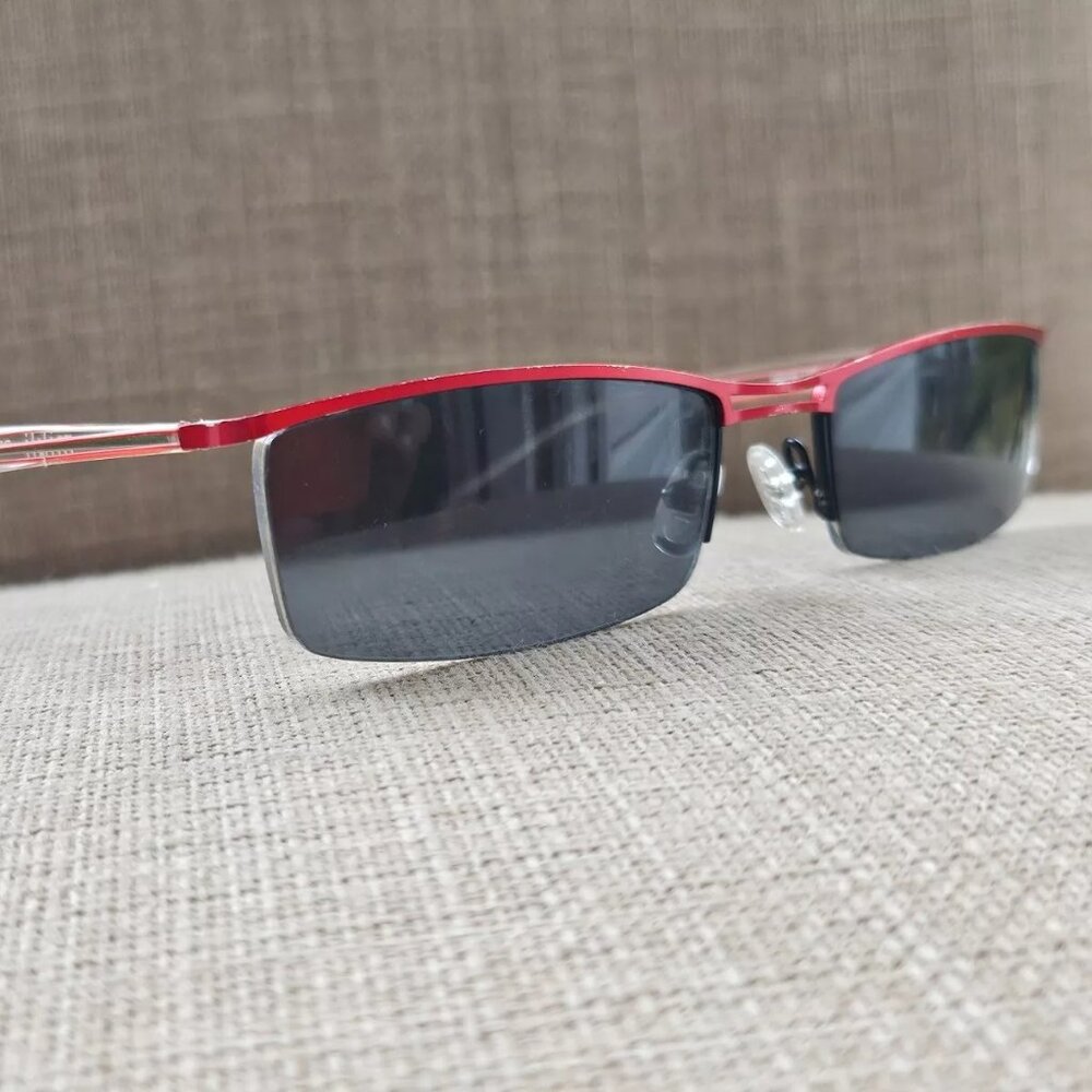 Milky Women Eyeglasses Frame Red Tone Half Rim Glasses ML0809 Design in France